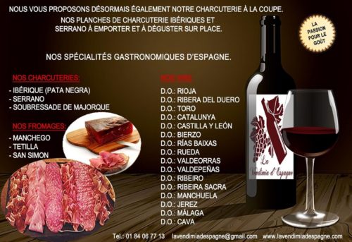 service vendimia espagne - jambon coupe degustation vin